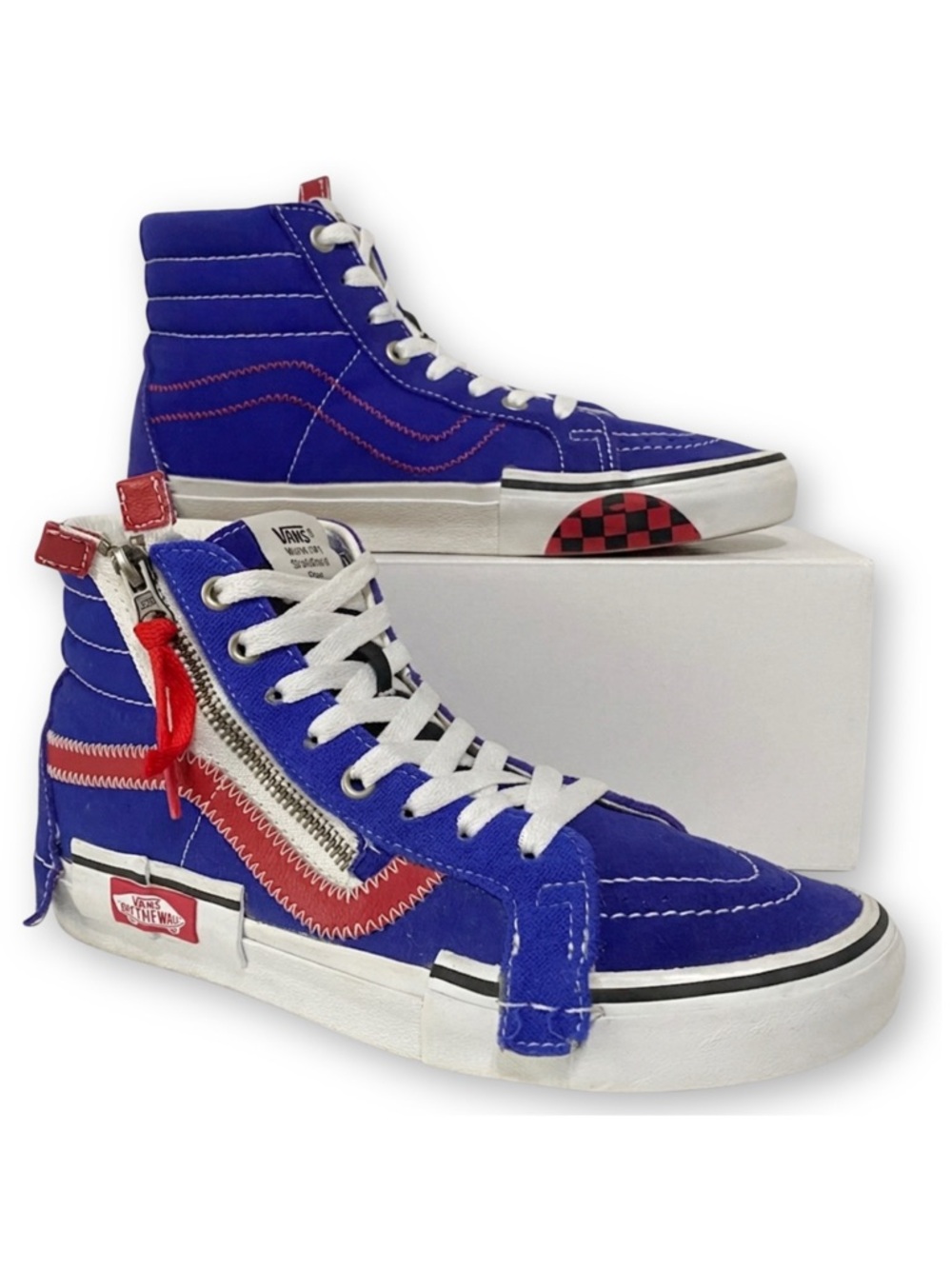 Vans M7 W8.5 SK8-Hi Reissue CAP Surf The Web Red White  Blue High Top Sneakers